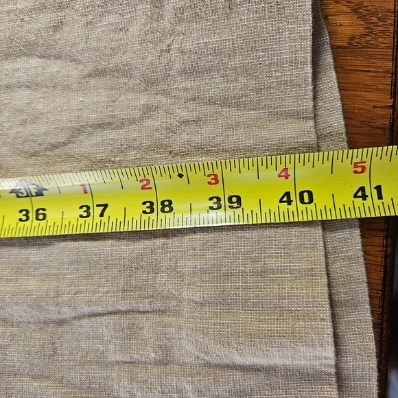 Evan Picone Petite Beige Linen Blend Wide Leg Trousers Size 12P - Picture 7 of 8